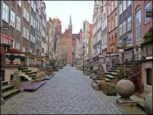 Gdańsk, Kamienice, Uliczka, Zabytkowe
