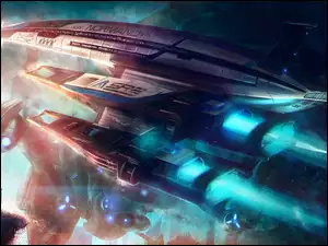 SSV Normandia, Mass Effect, Statek Kosmiczny, Kosmos, Żniwiarz