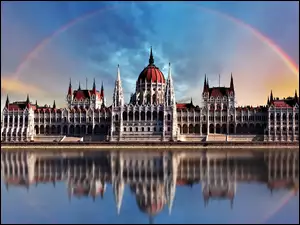 Węgierski Parlament, Tęcza, Budapeszt, Węgry
