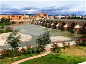 Domy, Hiszpania, Most, Rzeka