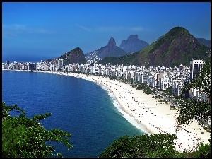 Z lotu ptaka, Brazylia, Morze, Rio de Janerio, Plaża