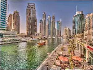Rzeka, Zjednoczone Emiraty Arabskie, Miasto, Dubaj, Drapacze Chmur