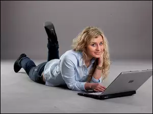 Kobieta, Laptop