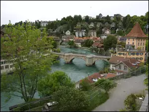 Domy, Berno, Most, Szwajcaria, Rzeka