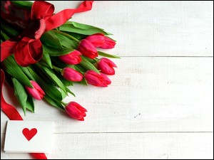 Bukiet Kwiatów, Czerwone, Tulipany