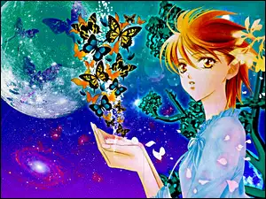 motyle, Skip Beat!, dziewczyna, anime, animacja