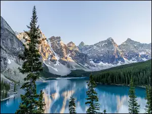Kanada, Góry, Jezioro, Las, Banff