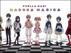 Akemi Homura, Miki Sayaka, Mahou Shoujo Madoka Magica, Sakura Kyouko, Tomoe Mami, Kaname Madoka