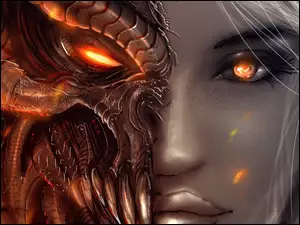 Fantasy, Diablo 3, Kobieta, Maska