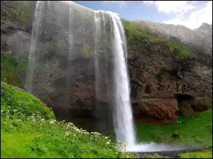 Skały, Wodospad, Seljalandsfoss