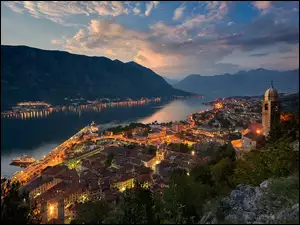 Miasto, Czarnogóra, Rzeka, Porto Montenegro, Góra