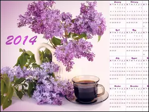 Bzy, Kalendarz 2014, Filiżanka, Kawy