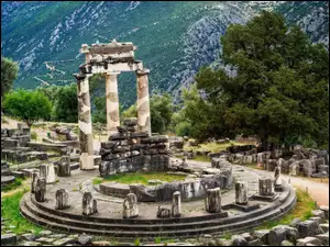 Ruiny, Grecja, Świątynia, Delfy, Ateny