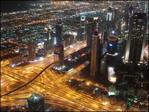 Zjednoczone Emiraty Arabskie, Noc, Dubaj, Miasto