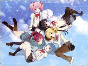 Akemi Homura, Tomoe Mami, Mahou Shoujo Madoka Magica, Miki Sayaka, Kaname Madoka, Sakura Kyouko