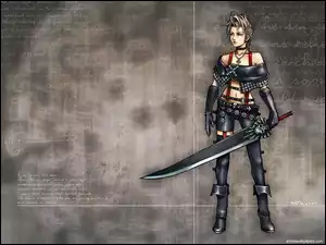 Final Fantasy, wojownik, postać, kobieta, miecz