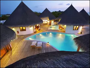 Domki, Malediwy, Hotelowe, Basen