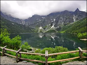Polska, Góry, Jezioro, Tatry, Ogrodzenie