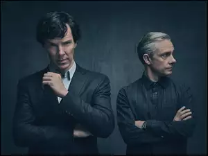 Benedict Cumberbatch i Martin Freeman-aktorzy z serialu Sherlock sezon 4