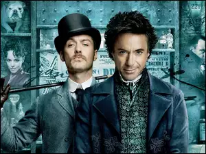 Jude Law I Robert Downey Jr w filmie Sherlock Holmes: Gra cieni