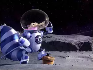 Wiewiór jako astronauta z animowanego filmu Epoka lodowcowa 5: Mocne uderzenie