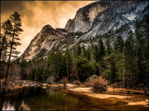 Kalifornia, Góry, Rzeka, Lasy, Yosemite