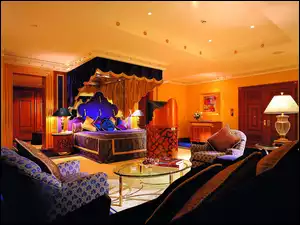 Luksusowy, Sypialnia, Hotel, Dubaj