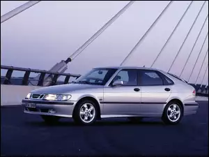 Hatchback, Srebrny, Saab 9-3