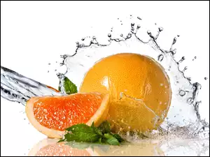 Woda, Pomarańcze, Mięta