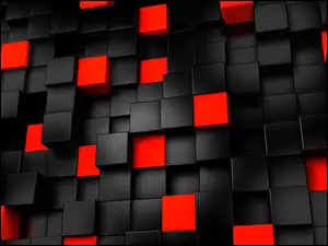 Czerwono-czarny wektor w grafice 3D