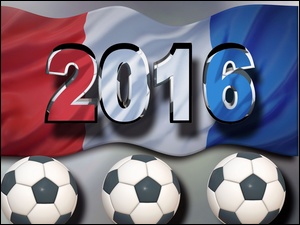 Euro 2016, Piłki, Flaga, Francuska