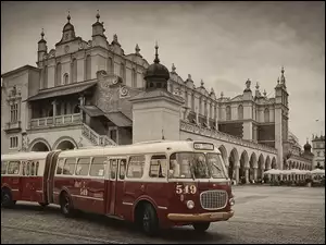 Kraków, Autobus, Ogórek, Jelcz, Sukiennice