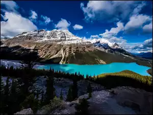 Park Narodowy Banff, Kanada, Góry, Jezioro Peyto Lake, Prowincja Alberta