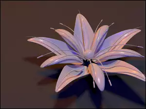 Kwiat w słońcu w grafice 3D