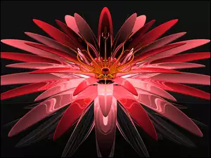 Wektorowy rozłożysty kwiat w 3D