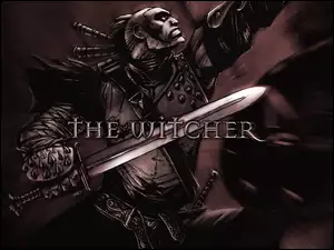mężczyzna, The Witcher, miecz, wojownik