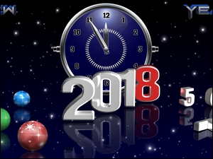 Zegar odliczający czas do Nowego Roku 2018