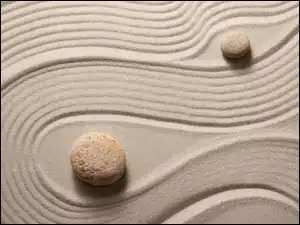 Kamienie w piasku