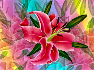 Graficzny kwiat lilii