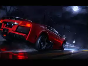 Lamborghini nocą