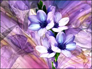 Grafika z barwnymi kwiatami