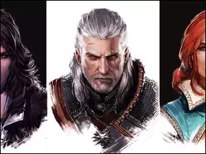 Triss Merigold Yennefer z Vengerbergu Geralt z Rivii postacie z gry Wiedźmin 3