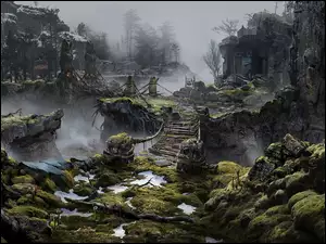 Sceneria z gry komputerowej God Of War