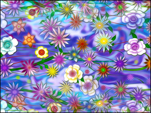 Fractalius kwiaty w grafice