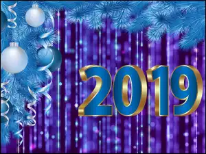 Nowy Rok 2019 z ozdobami
