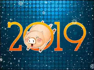 Nowy Rok 2019 ze świnką