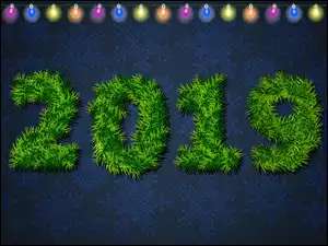 Nowy Rok 2019 na zielony kolor