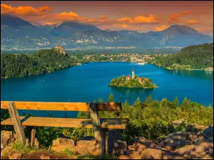 Panorama jeziora Bled
