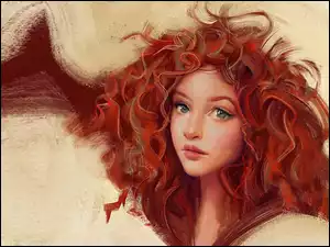 Graficzna rudowłosa dziewczyna