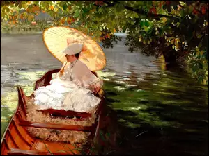 Kobieta w łódce w malarstwie Giuseppe de Nittis